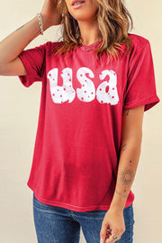 Bubble Letter USA Graphic Tee | S-XL
