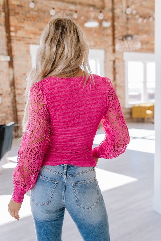 Byron Lace Textured Blouse | S-XL