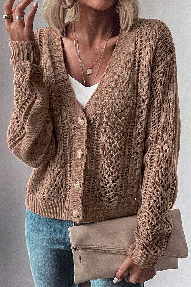 Adam Hollow Knit Cardigan | S-2XL