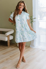 SALE - Calista Floral Ruffle Sleeve Mini Dress