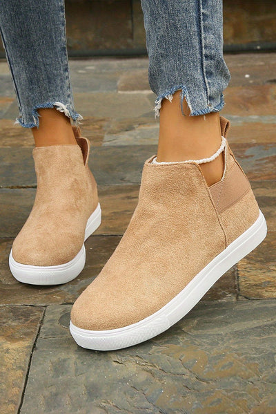 Camel High Top Slip-on Casual Sneakers | Pre Order 12/1