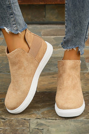 Camel High Top Slip-on Casual Sneakers