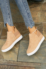 Camel High Top Slip-on Casual Sneakers
