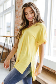 SALE - Camille Cuffed Sleeve V-Neck |  S-XL