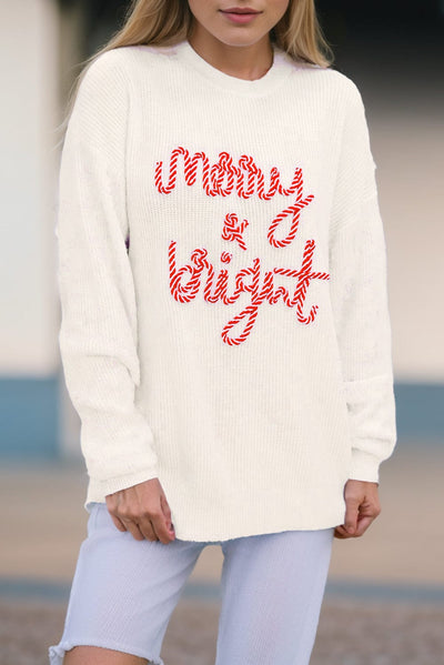 Candy Cane Merry & Bright Sweater | PRE ORDER