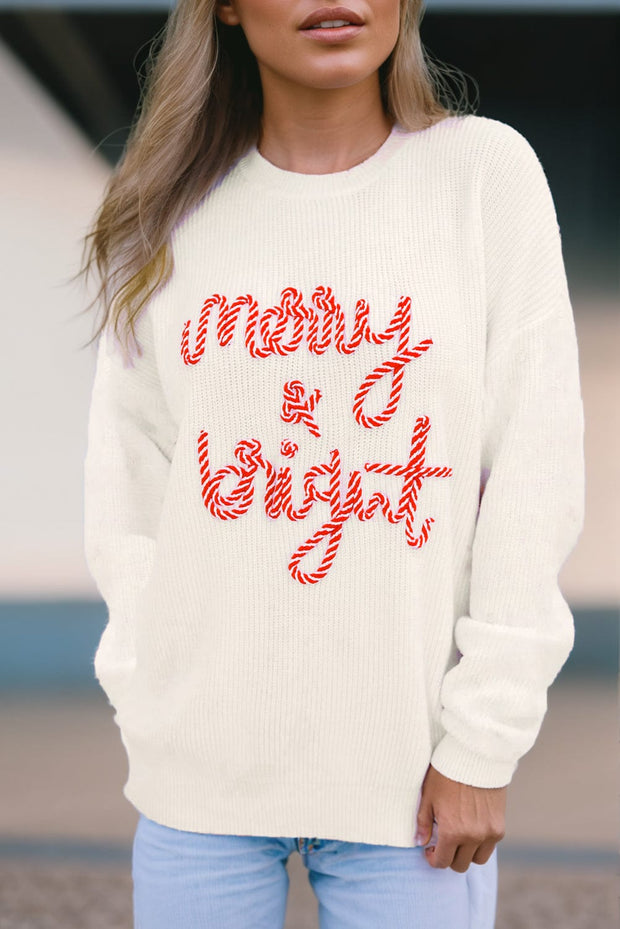 Candy Cane Merry & Bright Sweater | PRE ORDER