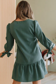 Canton Contrast Trim Sleeve Mini Dress | DROPSHIP