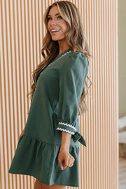 Canton Contrast Trim Sleeve Mini Dress | DROPSHIP