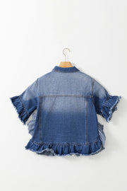 Cassy Short Sleeve Denim Jacket | S-2XL