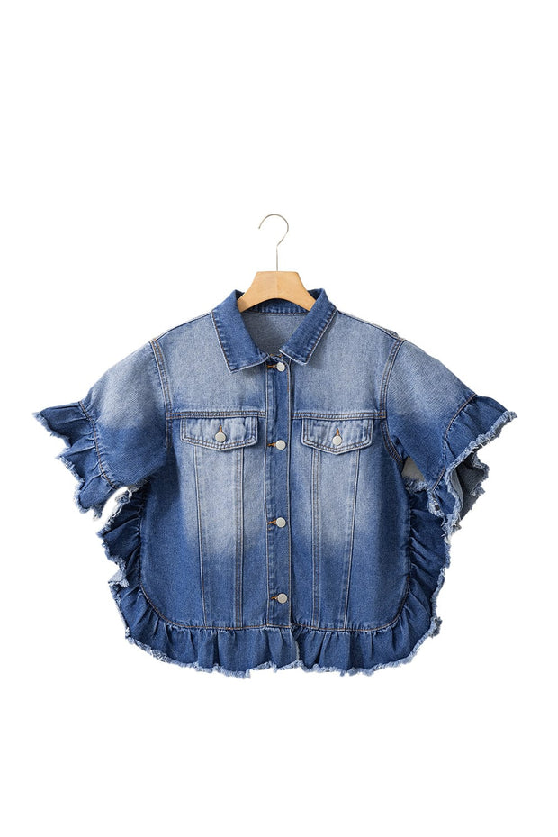 Cassy Short Sleeve Denim Jacket | S-2XL