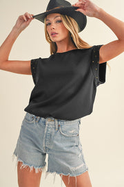 Catrin Casual Studded Top | S-XL