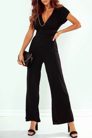 Ian V-Neck Wide Leg Jumpsuit