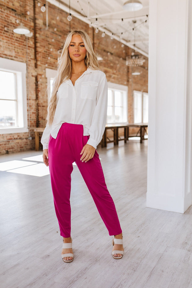 Channing Pleated Waist Pant | S-XL