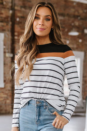 Charlie Striped Contrast Top | S-XL PRE ORDER 3/7