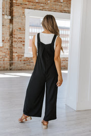 Chaz Wide Leg Pocketed Overalls | S-XL