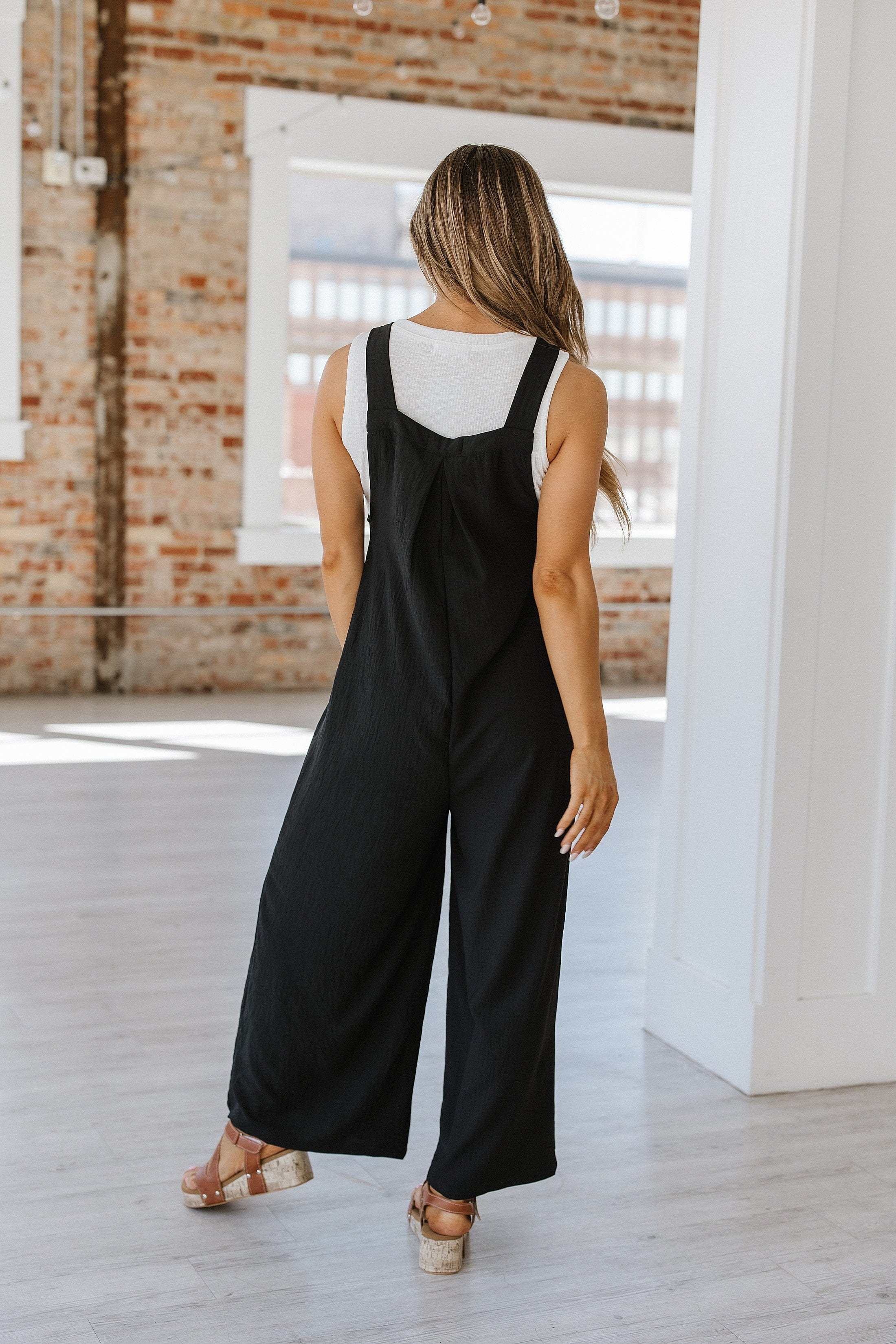 Chaz Wide Leg Pocketed Overalls | S- 2XL