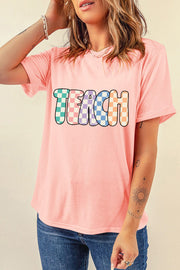 Checkered Teach Graphic Tee