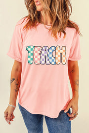 Checkered Teach Graphic Tee