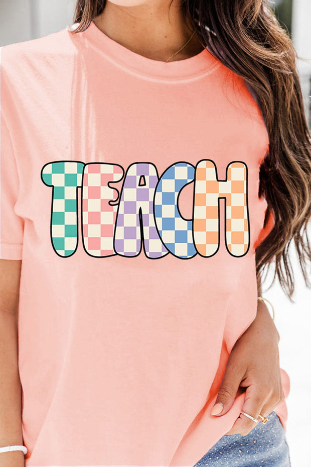 Checkered Teach Graphic Tee