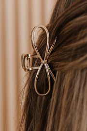 Cherry Bow Metal Claw Clip