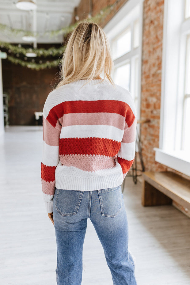SALE - Chestnut Colorblock Knitted Sweater | S-XL