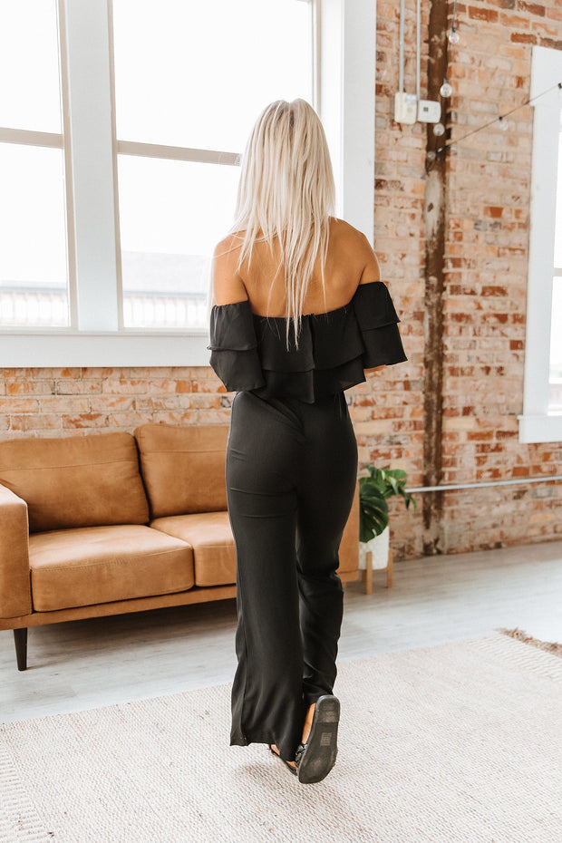 SALE - Chic Ruffle Backless Jumpsuit