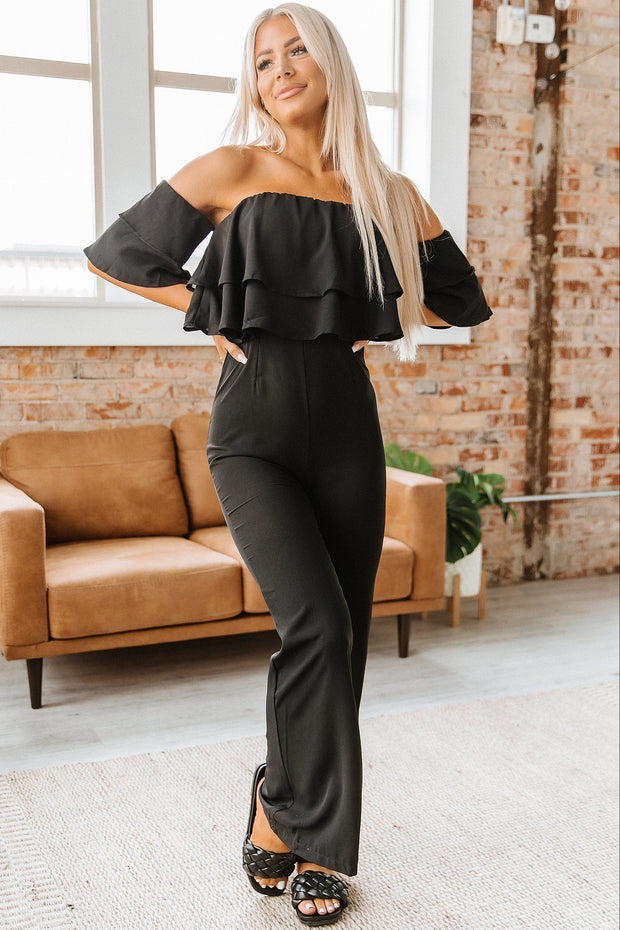 SALE - Chic Ruffle Backless Jumpsuit