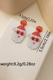 Christmas Beaded Acrylic Earrings