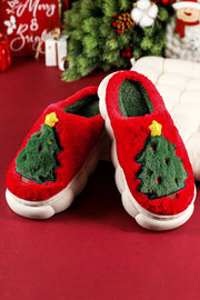 Christmas Tree Graphic Plush Slippers | DROPSHIP