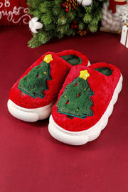Christmas Tree Graphic Plush Slippers | DROPSHIP