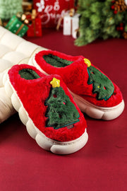 Christmas Tree Graphic Plush Slippers | DROPSHIP