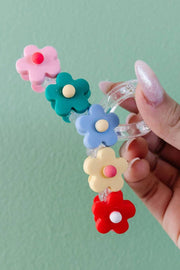 Colorful Flower Claw Clip