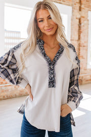 SALE- Courtney Mixed Pattern Long Sleeve | S-XL