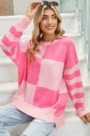 Katie Checkered Colorblock Sweater | S-XL | PRE ORDER