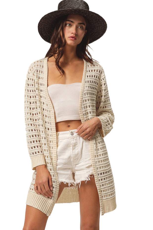 Sharon Open Knit Cardigan | S-XL