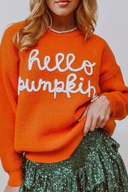 SALE - Hello Pumpkin Sweater | Size Small