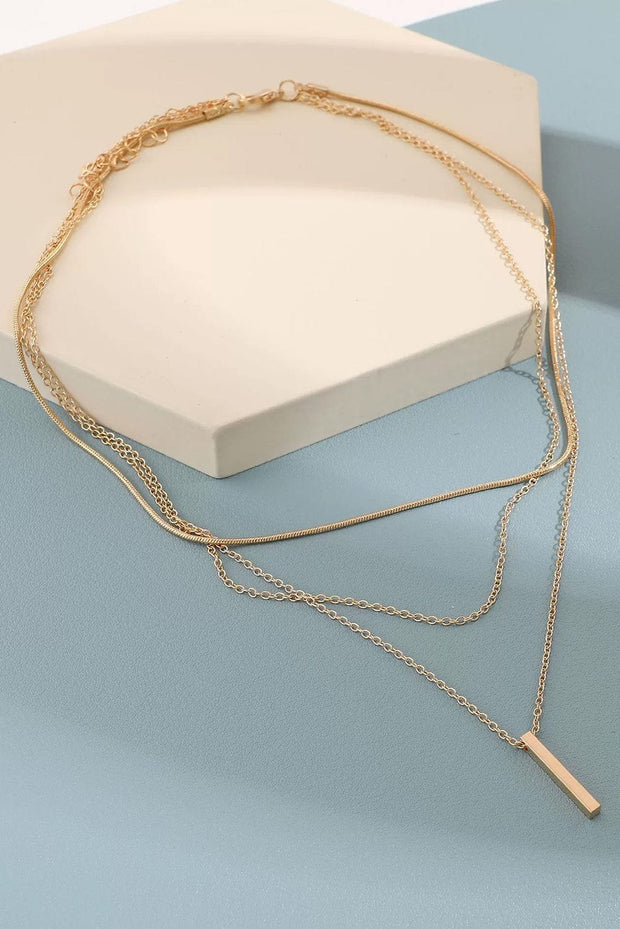 Daphne Gold Bar Layered Necklace