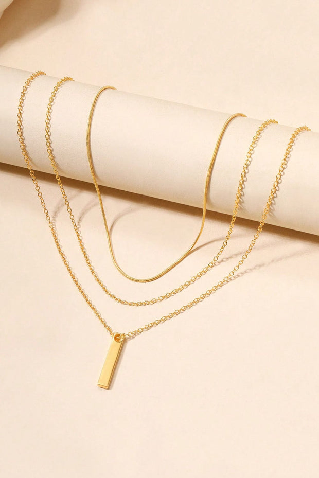 Daphne Gold Bar Layered Necklace