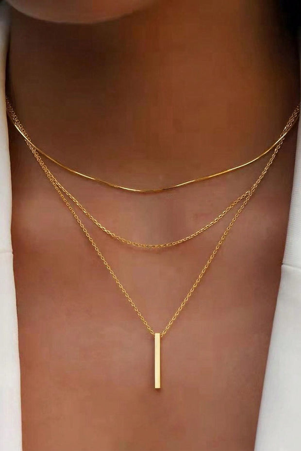 Daphne Gold Bar Layered Necklace