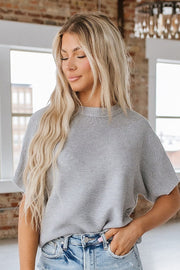 Darcy Mock Neck Short Sleeve Sweater | S-XL