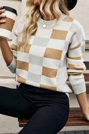 Larissa Checkered Knit Sweater | PRE ORDER