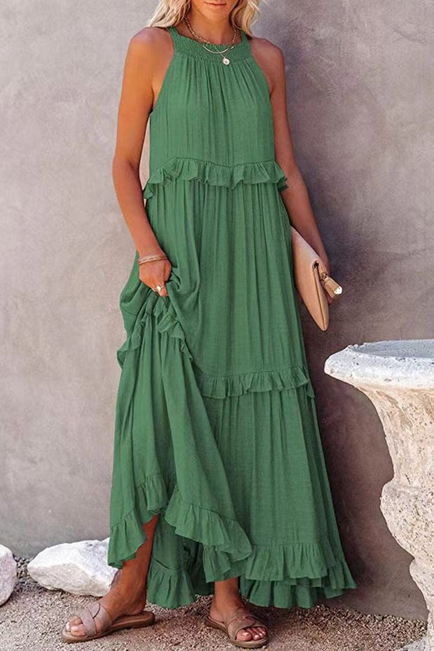 SALE - Devy Ruffle Hem Maxi Dress | Size Small