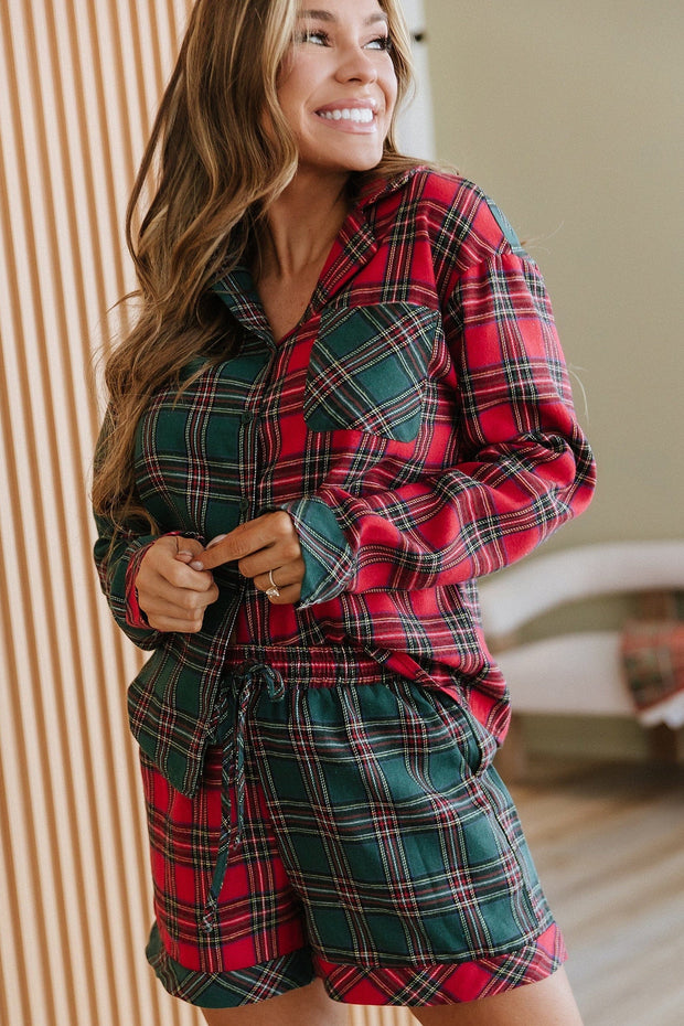 Diana Christmas Plaid Pajama Set | DROPSHIP