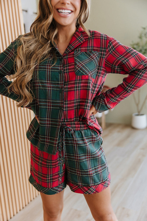 Diana Christmas Plaid Pajama Set | DROPSHIP