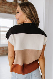 Dominic Colorblock Short Sleeve Sweater