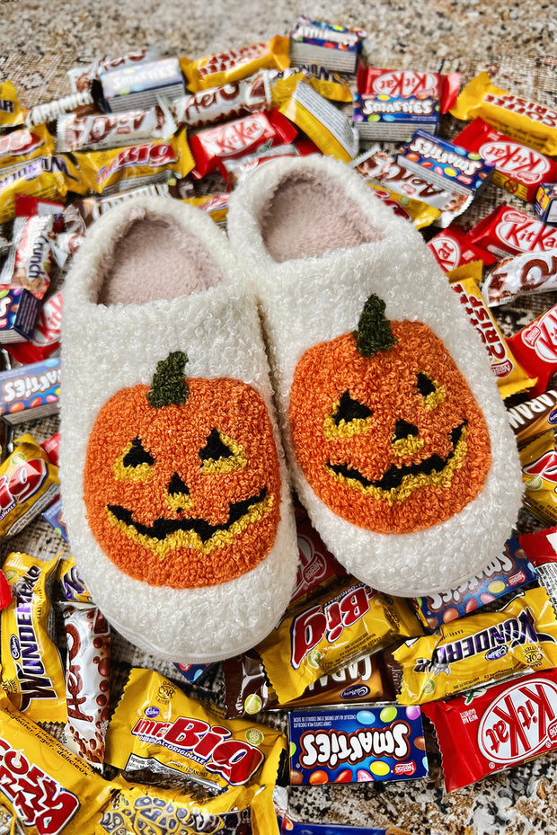 Pumpkin Plush Slippers