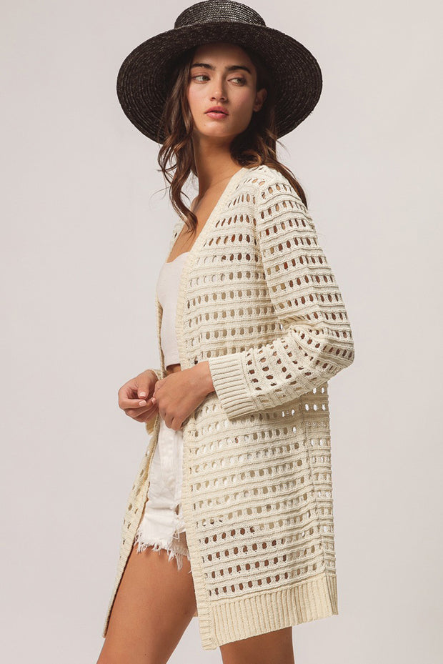 Sharon Open Knit Cardigan | S-XL