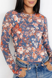 Brinkley Floral Mesh Long Sleeve Top | S-XL