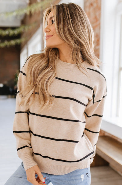 SALE - Eden Striped Knit Sweater