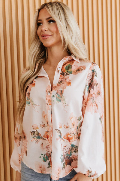 Elarae Floral Puff Sleeve Blouse